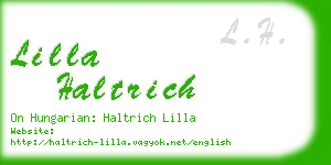 lilla haltrich business card